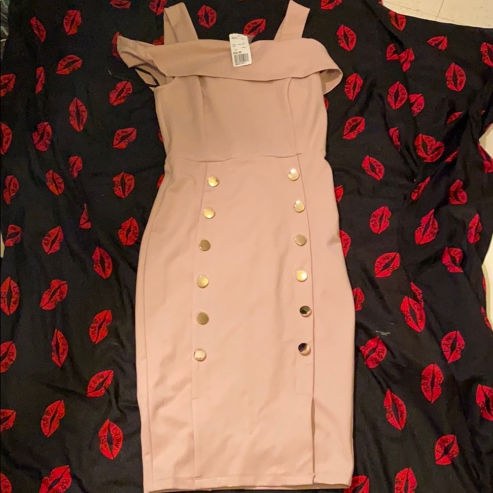 Nude F21 fitted dress! Never worn